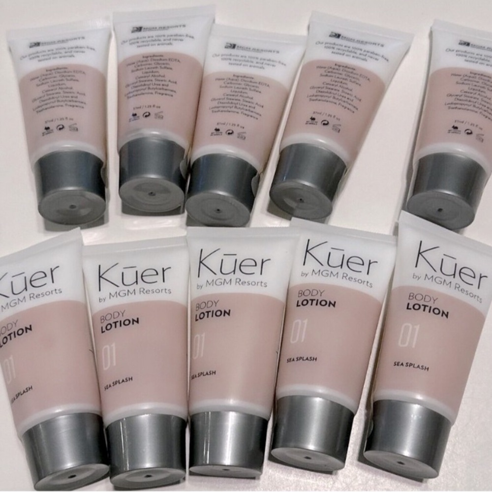 10x Kuer Body Lotion Hotel Travel Size Sea Splash 1.25 fl oz MGM resorts